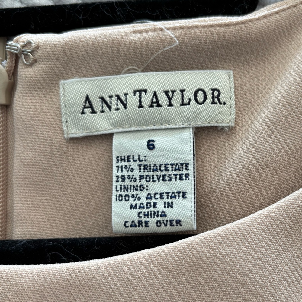 Ann Taylor Tan and Black Triacetate Sheath Dress - Picture 3 of 7
